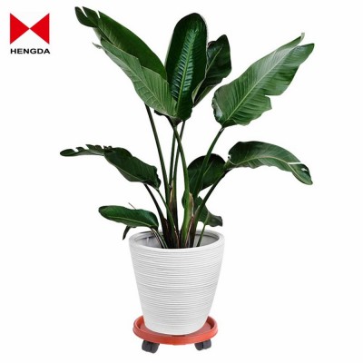 Plastic Plant Flower Pot Bottom Stand Trolley Portable Planter Tray with Wheels