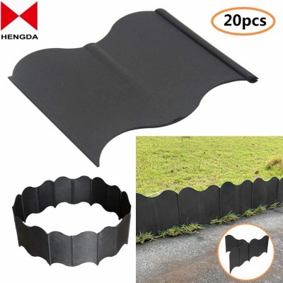 20 Pack Interlocking Landscaping Edging Garden Border Lawn Edging Plastic