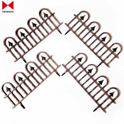 600mm x 310mm Decorative Garden Fencing Victorian Scroll Style Copper Gold Plastic Fence Grass Lawn Flower Bed and Patio Border