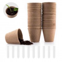 Custom disposable biodegradable paper pulp seeding cup garden plants nursery pots